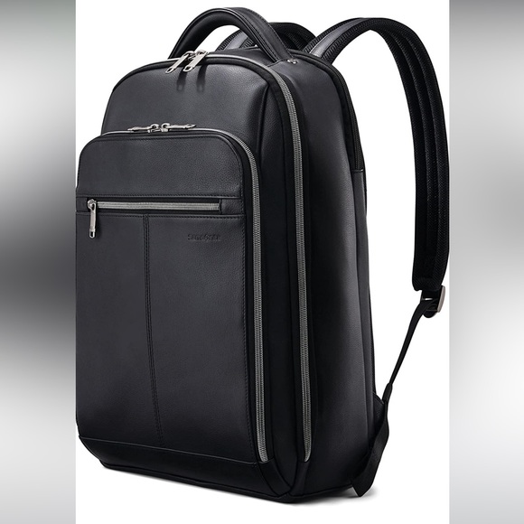 Samsonite Bags Samsonite Classic Leather Backpack In Black Poshmark